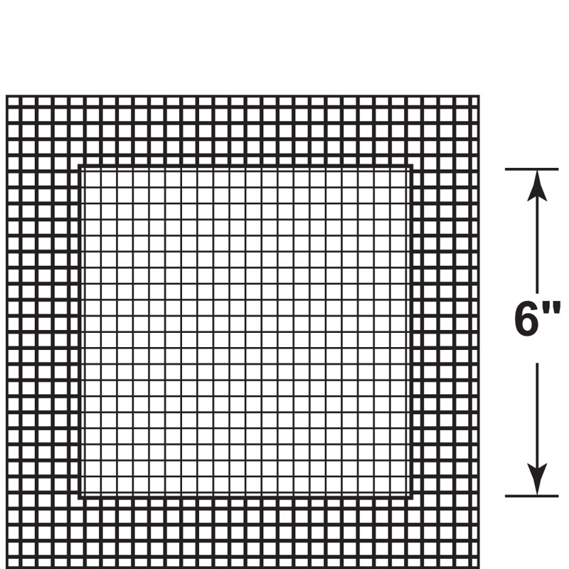 Écusson de réparation pour cloison sèche Prime-Line, plaque de métal carrée, filet adhésif (paquet simple), L 6 po x l 6 po