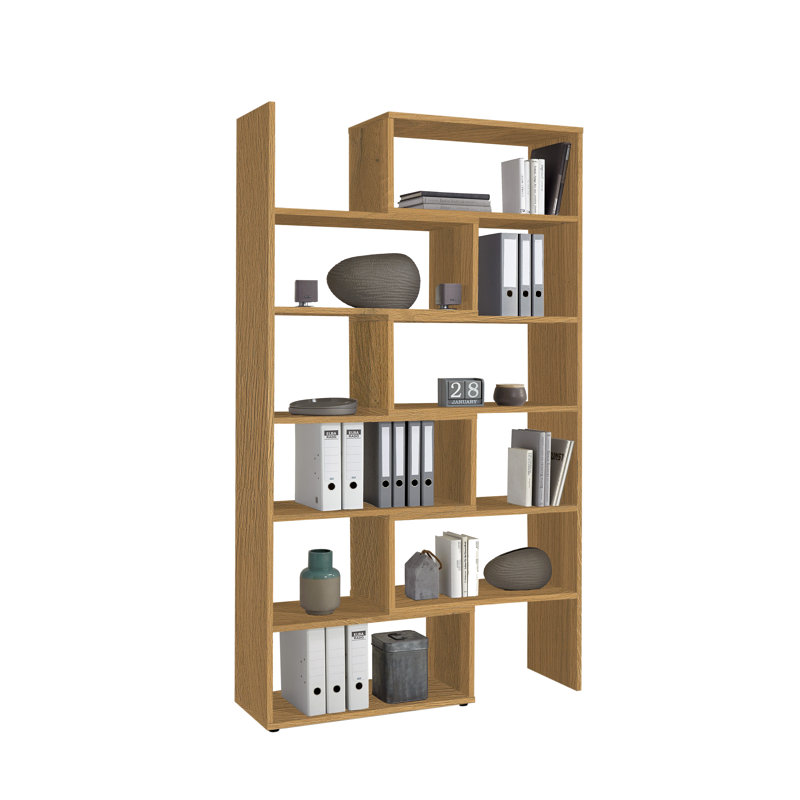 Bonview 221.3cm H x 84cm W Solid Wood Library Bookcase