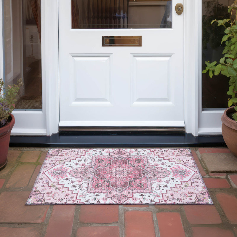 Tapis intérieur / extérieur lavable à la machine Chayden ACN1036, Rectangle 1 pi 8 po x 2 pi 6 po