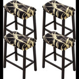 Bar Stool Cover Rectangle Set Of 4 Printed Stretch Counter Height Bar Stools Slipcovers Saddle Stool Slipcover Bench Seat Protector Backless Bar Stools Covers For Kitchen Counter