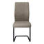 Chaise de salle à manger, ensemble de 2, latérales, rembourrées, cuisine, salle à manger, hauteur 39 po, tissu brun, métal noir, contemporain, moderne-972130087