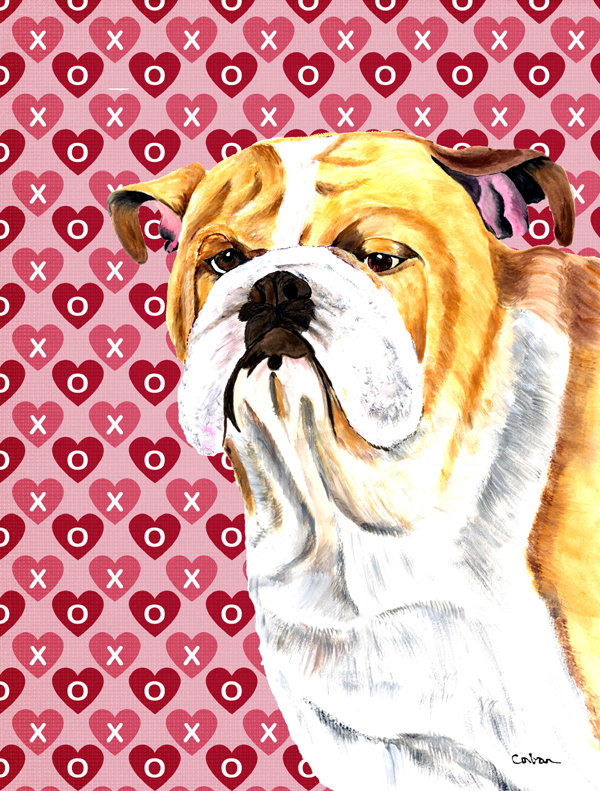 Drapeau de jardin Varastad, Bulldog (beige et blanc)