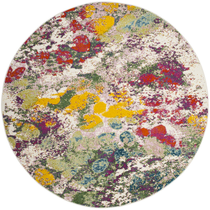 Shankle Performance Abstract Rug, Round 6'7"