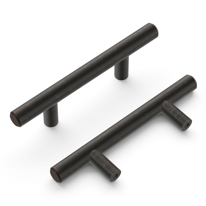 Poignées de bar pour armoires de cuisine, poignées de tiroir à noyau solide pour portes d'armoire, Bronze vintage, 2 1/2"