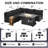 Arisbel 6-Piece Wicker Outdoor Modular Sectional Conversation Set with 43" Fire Pit Table, 60,000 BTU, High-Back 4.1" Cushions-92995150