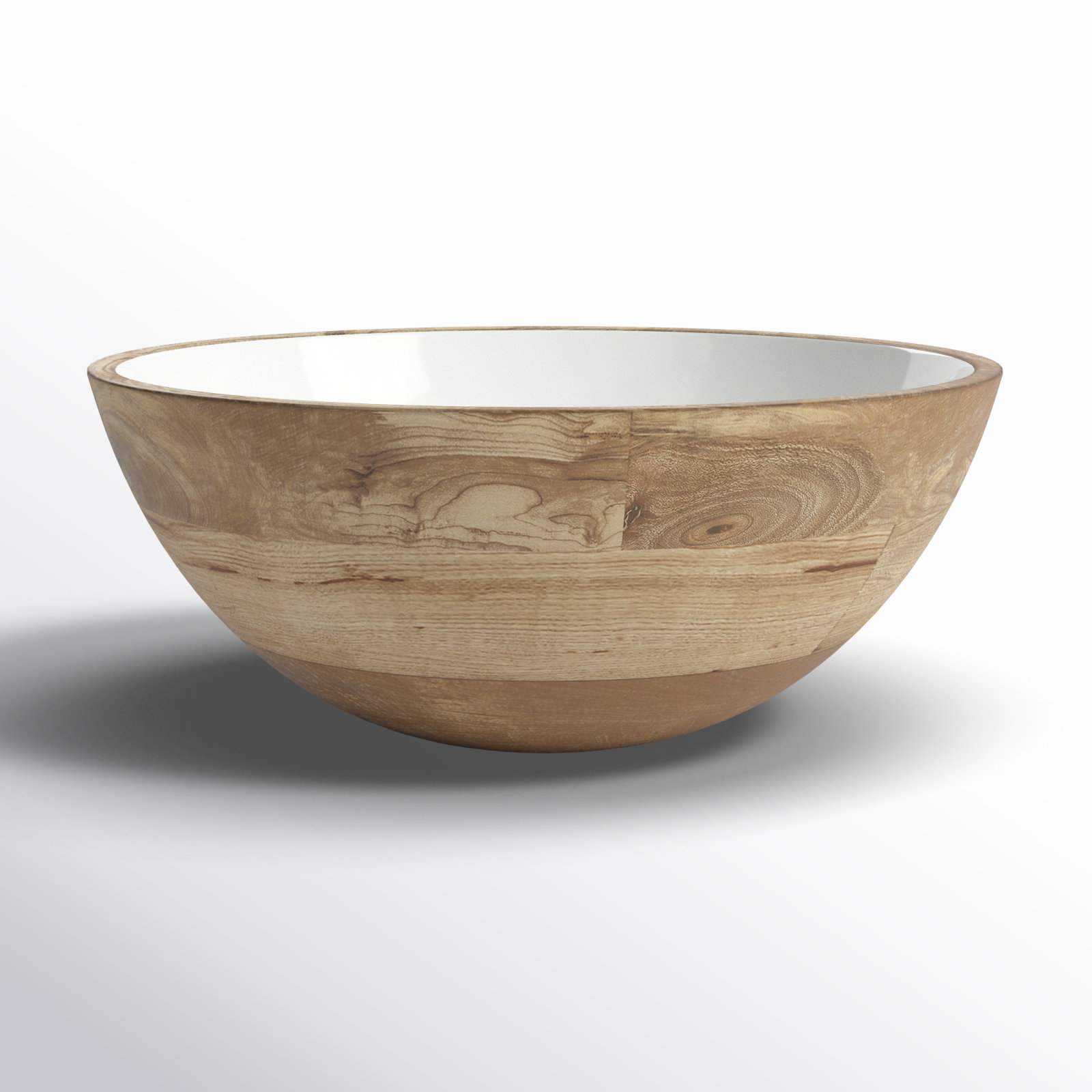 Joss & Main Alina Lathey Wood and Enamel Salad Bowl & Reviews | Wayfair