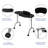 Foxton 90.9cm x 40.1cm Foldable Craft Table with Wheels-9560413