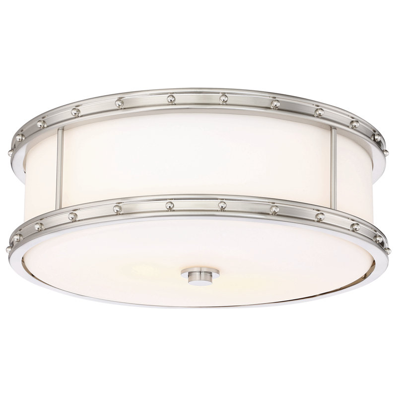 Cornwall Glass LED Flush Mount, Brushed Nickel