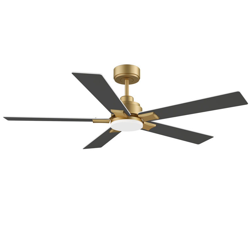 Ventilateur de plafond intérieur / extérieur blanc à 4 pales de 42 po avec lumière DEL, télécommande, à intensité variable