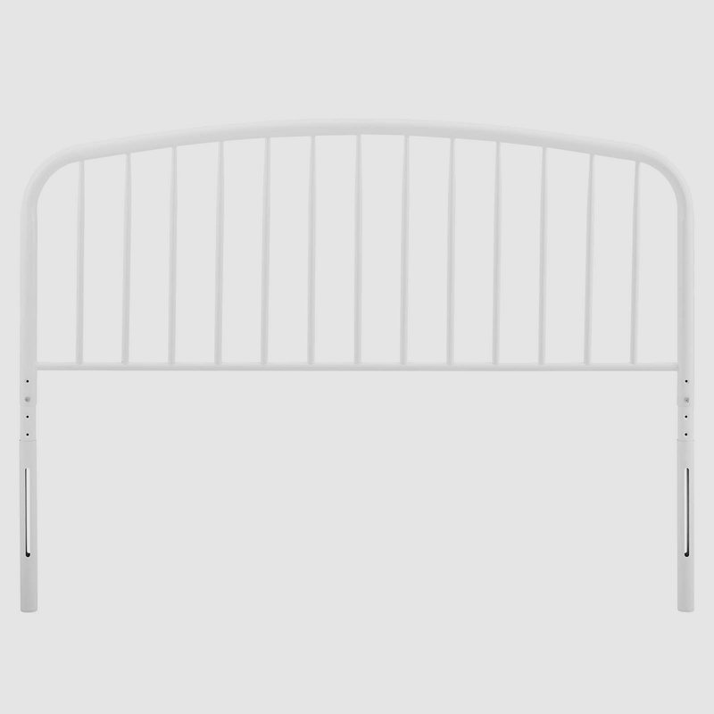 Margate Classic Metal Headboard, White, Twin