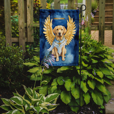 Drapeau jaune du Labrador Retriever jaune chocolat avec ange