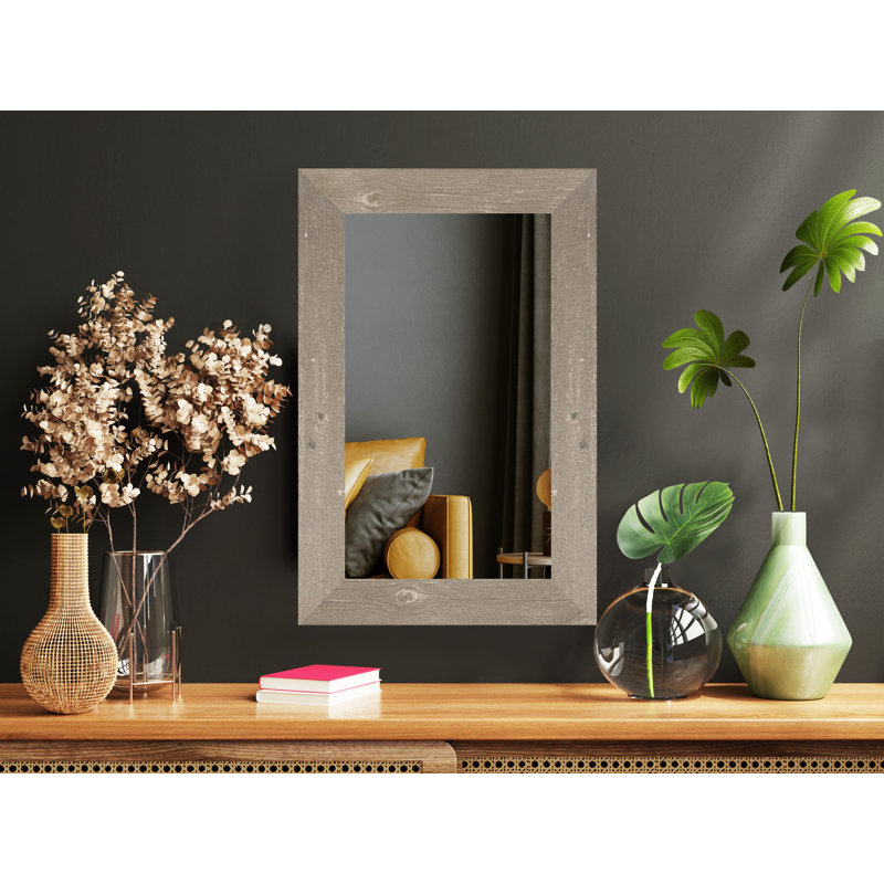 Miroir décoratif, 33 po x 32 po, Brun récolte