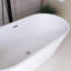 Baignoire de trempage autoportante 59 po en acrylique au fini blanc brillant