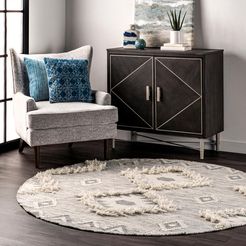 Joyden Wool Indoor Rug, Round 6'