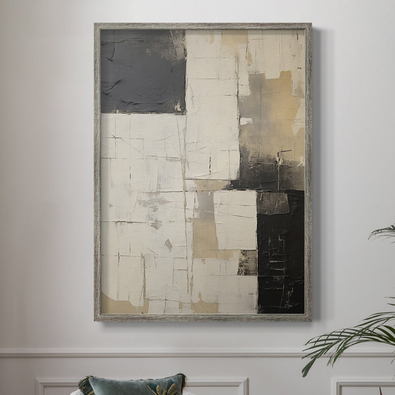 ABSTRACT Series CDXCV, reproduction encadrée - bois massif, H 21 po x l 17 po