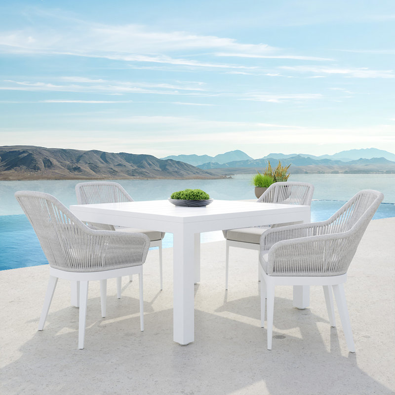 Miami Outdoor Dining Armchair, Echo Ash Sunbrella®