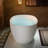 67" Freestanding Soaking Solid Surface Stone Resin Bathtub with Integrated Overflow and Pop-up Drain-120785880-120785877