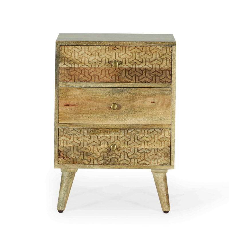 3 Darwer Bedisde Nightstand