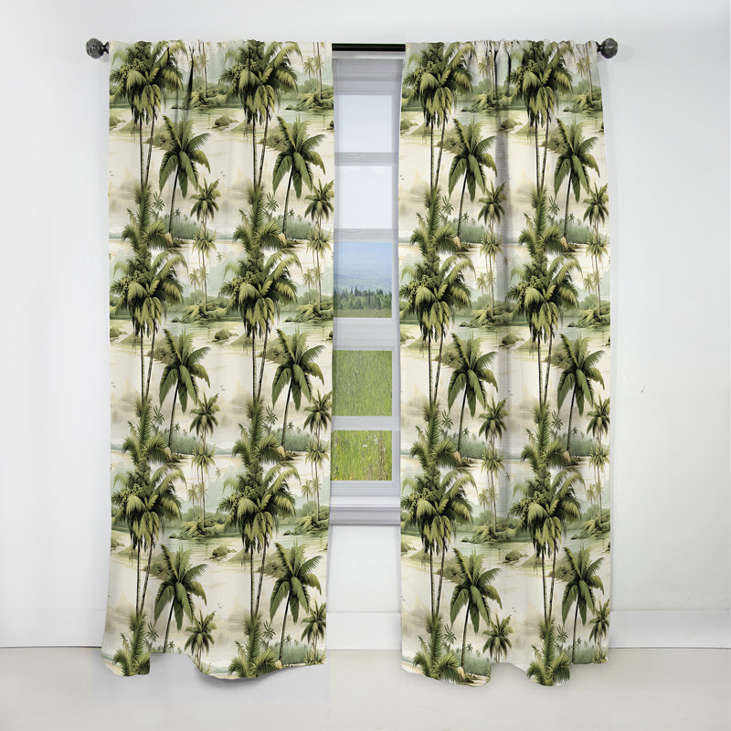 Motif tropical Vintage II - motif floral II, L 52 po x L 63 po