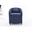 Ensemble de 1 fauteuil de salle à manger en chenille avec coussin de dossier et roues universelles-1068122569