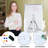 Foldable Dry Erase Single Sided Whiteboard, Adjustable Height Whiteboard