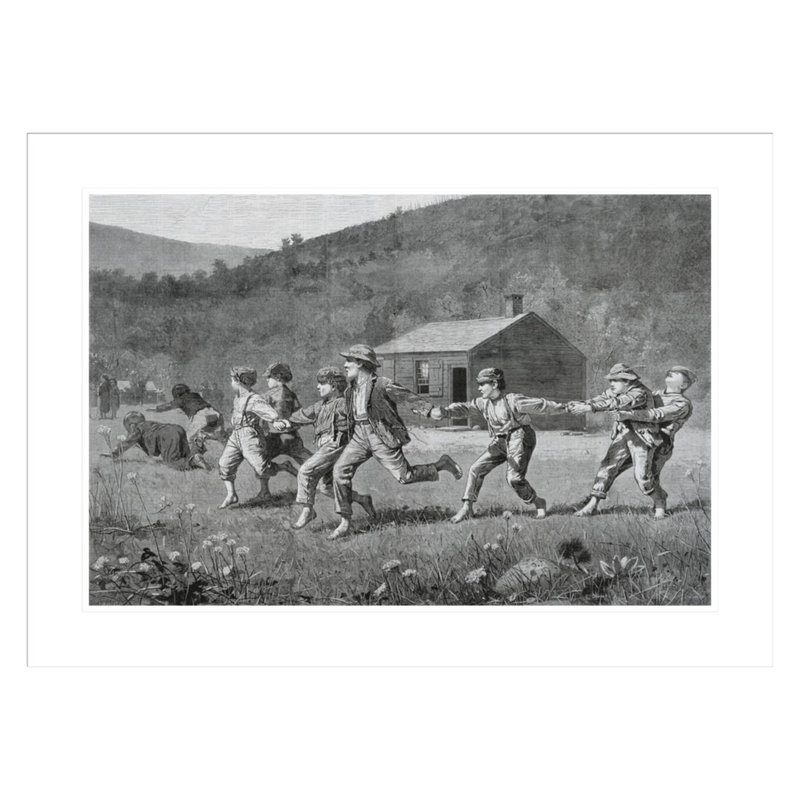 «Snap-the-Whip» par Harper's Weekly, 20 septembre 1873, par Winslow Homer, impression giclée encadrée, H 21,69 po x l 29,5 po