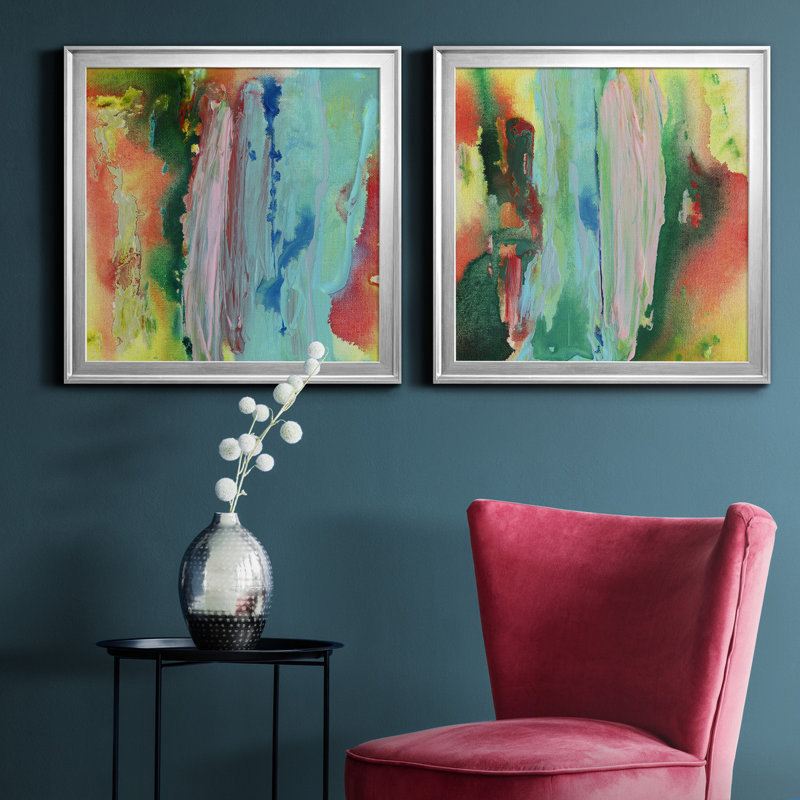 «Long Lake I», reproduction de photo sur toile 2 pièces, Argent, H 22,5 po x l 45 po x P 1,5 po