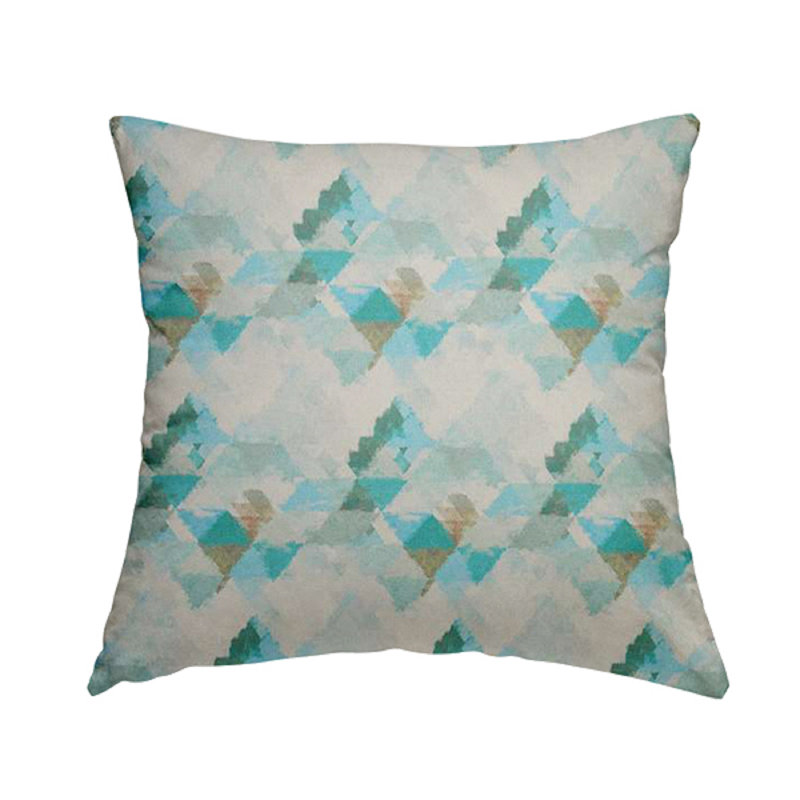 Hytop Geometric Rectangular Cushion, Blue