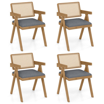 Set Rattan Accent Chairs Dining Chairs Modern Living Room Chairs by Bay Isle Home
