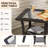 6-Piece Outdoor PE Brown Wicker Rattan Wide Armrest Rocking Chair Seating Group Patio Conversation Set with Olefin Thick Cushions-92633839