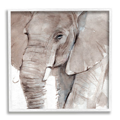 «9_Elephant Trunk Animal Portrait Grey Wrinkles Small Husks» par Art