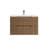 30" Walnut Modern Wall-Mounted Floating Bathroom Cabinet