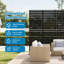 Écran d'intimité en métal 72 po x 47 po - Panneau de clôture autoportant 6 pi pour jardin, balcon, terrasse-128960121