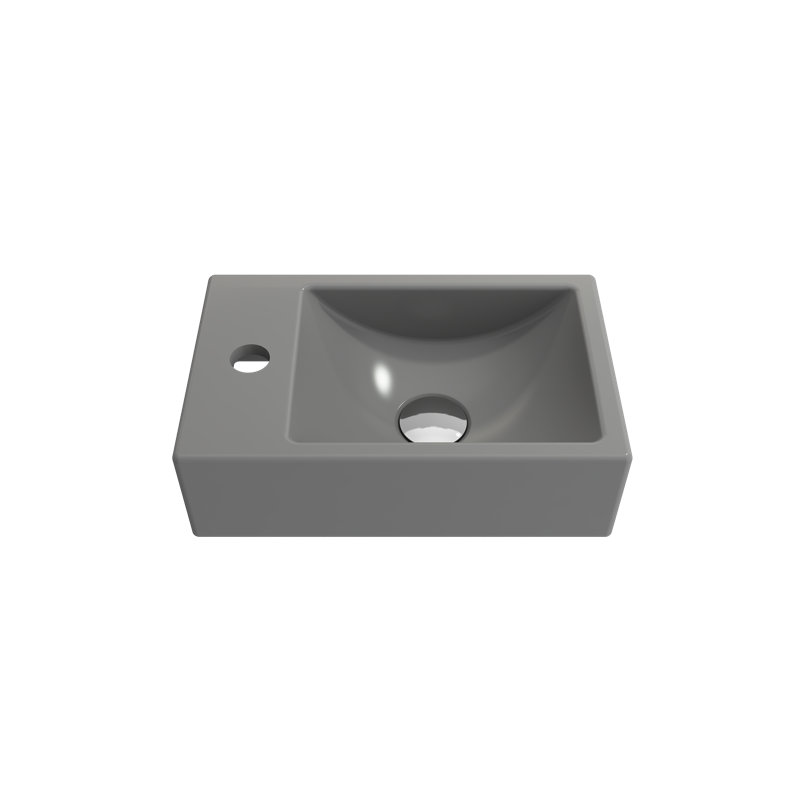 Milano Bathroom Sink, Matte Gray
