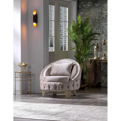 Chaise capitonnée à boutons Vanessa