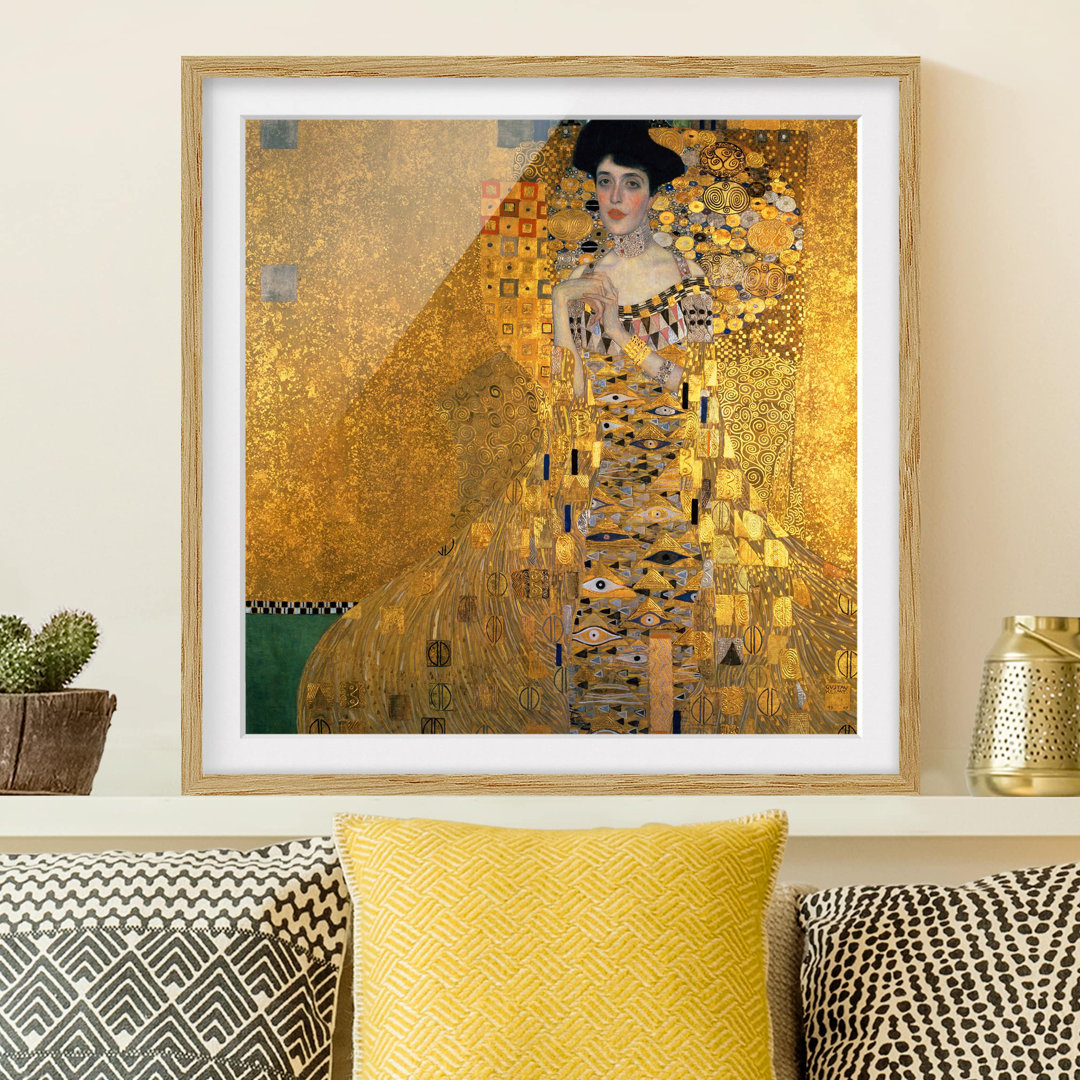 Gerahmtes Papierbild Adele Bloch-Bauer I von Gustav Klimt