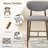 Westhampton Upholstered Counter Stool with Solid Metal Frame-619652573-617735569