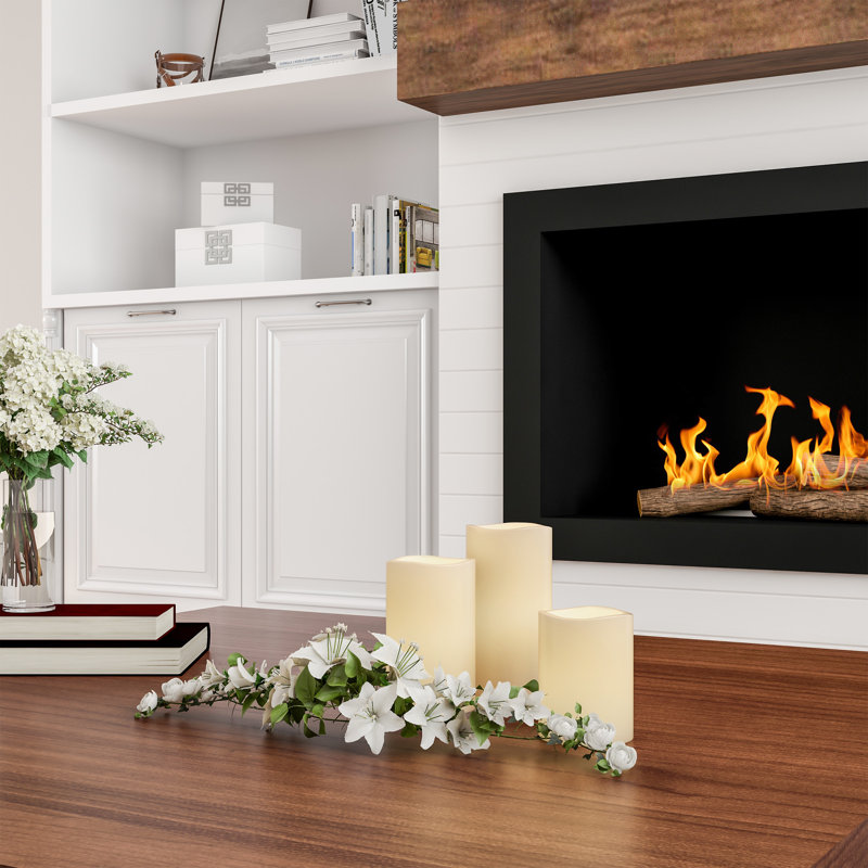 3 Piece Unscented Flameless Candle Set