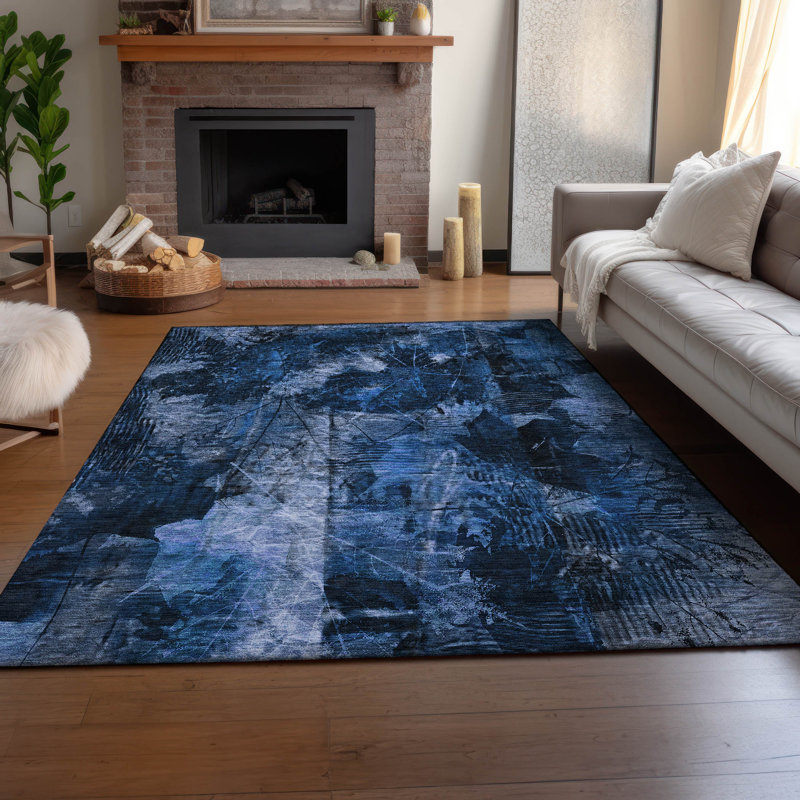 Cerrito Area Rug with Non-Slip Backing, Rectangle 2'6" x 3'10"