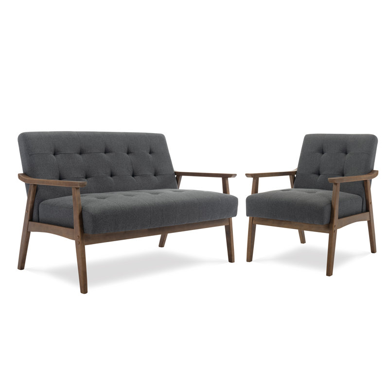 Keiry 2 - Piece Living Room Set, Dark Grey