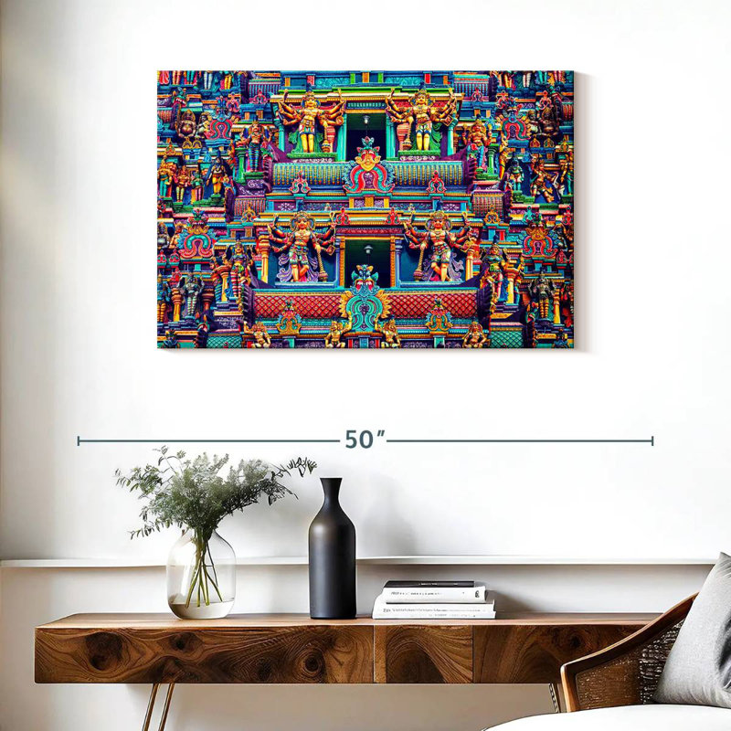 Adella Meenakshi Amman Sculptures, 24" H x 36" W