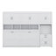 Lit escamotable simple avec placard, tiroirs et bureau