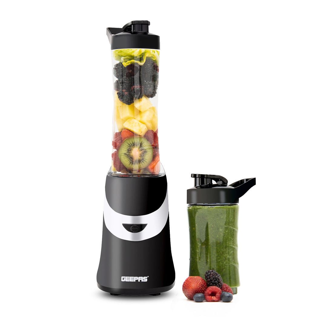 Geepas Unisex Black 350W Personal Blender Smoothie Maker W/ 2 Tritan Bottles & Blades In - Image 7