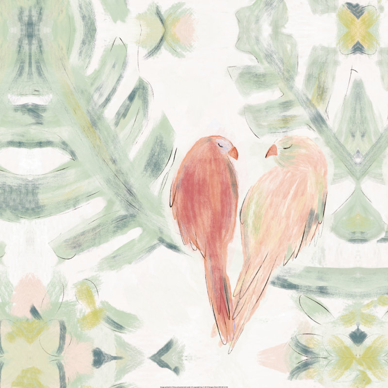Love Birds 2 - Wrapped Canvas Painting, 30cm H x 30cm W x 3.8cm D