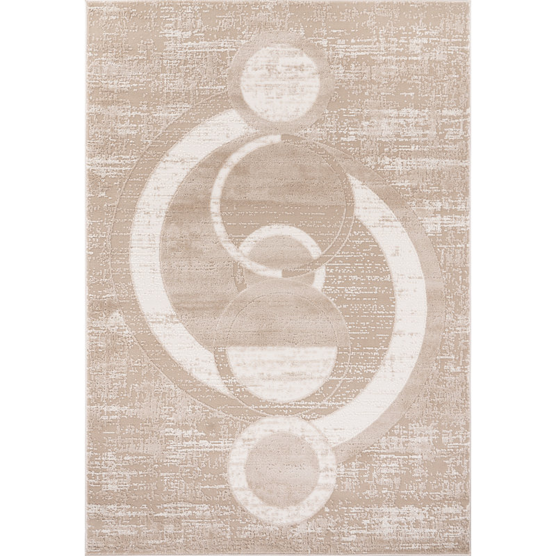 Olliyah Collection Transitional Geometric Area Rug, Rectangle 2' x 3'