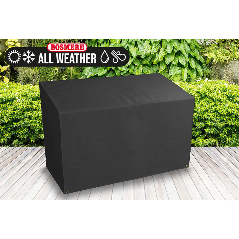 All-Weather Outdoor Bench Cover, 89cm H x 163cm W x 163cm D, Charcoal