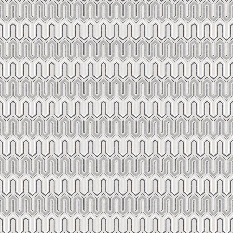 Geometrix 10m x 52.8cm Satin Wallpaper Roll, Grey