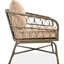 Style de mobilier d'extérieur avec housses de coussins amovibles, beige, table de table ovale en bois, coussins, patio beige