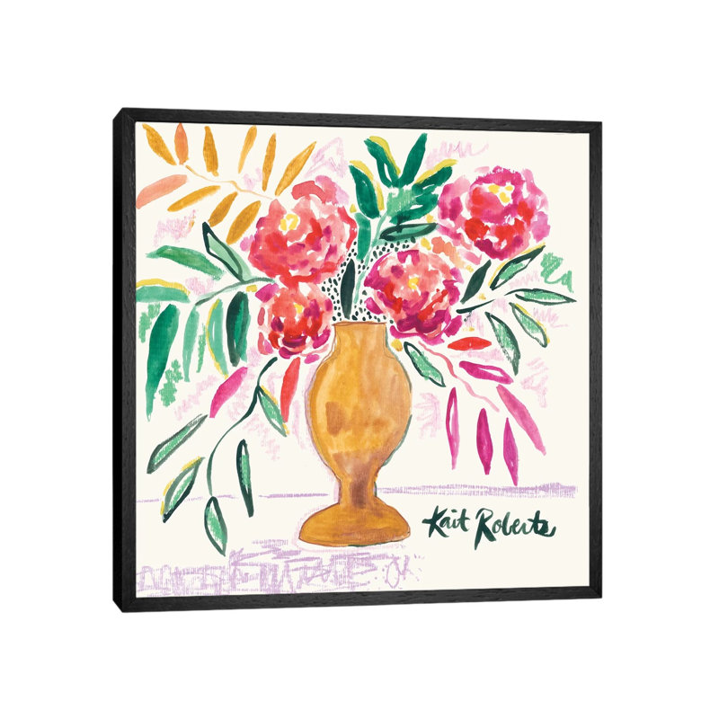 Fancy And Fresh by Kait Roberts - Painting on Canvas, 45.72cm H x 45.72cm W x 3.81cm D, Black Framed