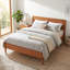 Structure de lit plateforme très grand en bois avec tête de lit à panneau classique, support en lattes de bois massif et de panneau de fibres à densité moyenne, aucun sommier requis, rangement sous le lit, capacité de 600 lb, style campagnard rustique-1014503592
